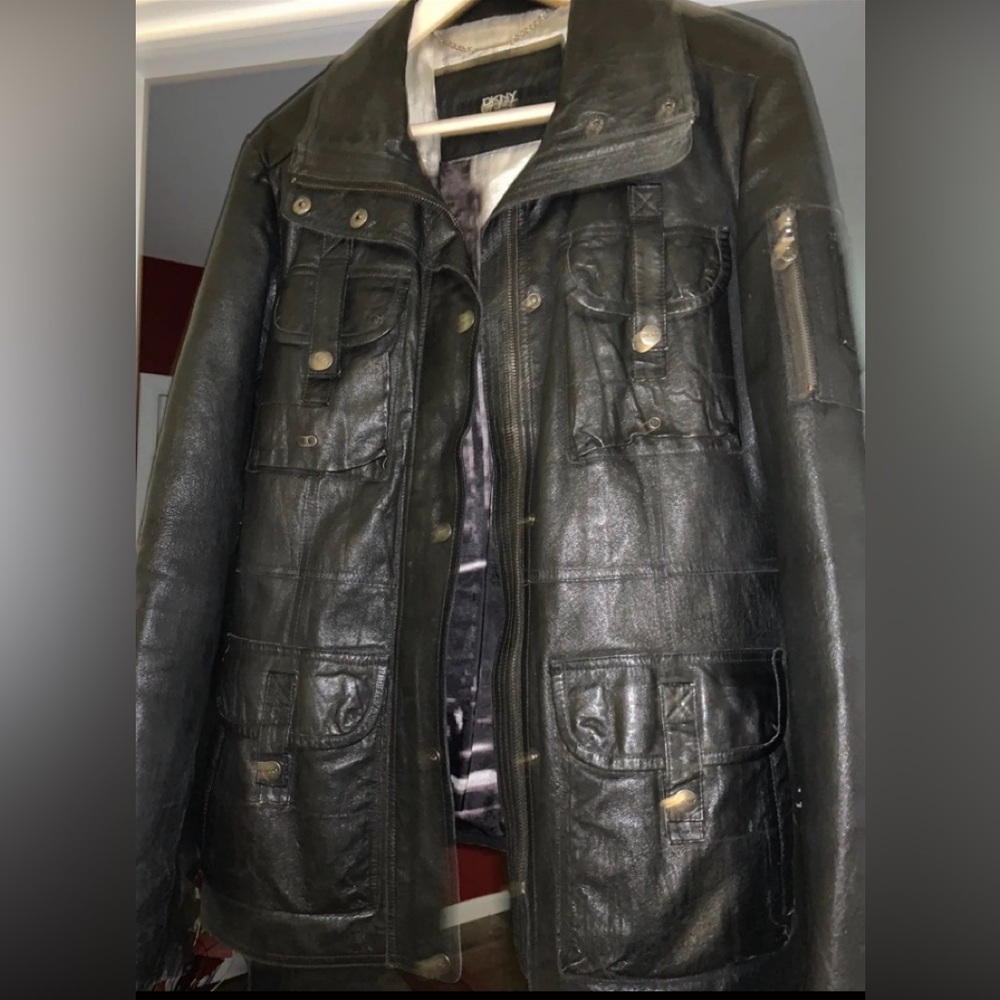 Genuine leather DKNY jacket (unisex)
